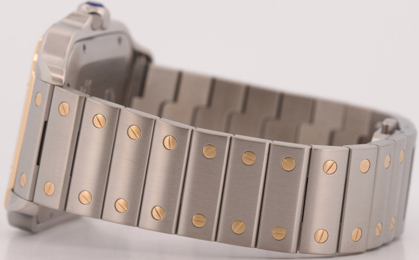 Cartier Santos SILVER WHITE Two-Tone 18K Gold Steel 39.8mm 4072 / W2SA0009 Watch