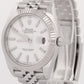 MINT 2022 PAPERS Rolex DateJust 41 WHITE 18K Fluted JUBILEE 41mm 126334 BOX