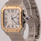 2024 PAPERS Cartier Santos SILVER WHITE 18K Gold Steel 39.8mm 4072 W2SA0009