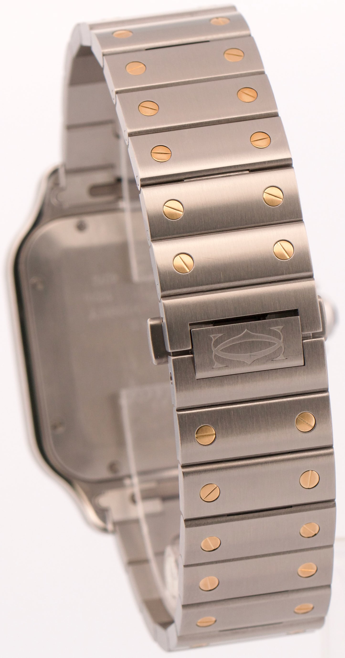 2024 PAPERS Cartier Santos SILVER WHITE 18K Gold Steel 39.8mm 4072 W2SA0009