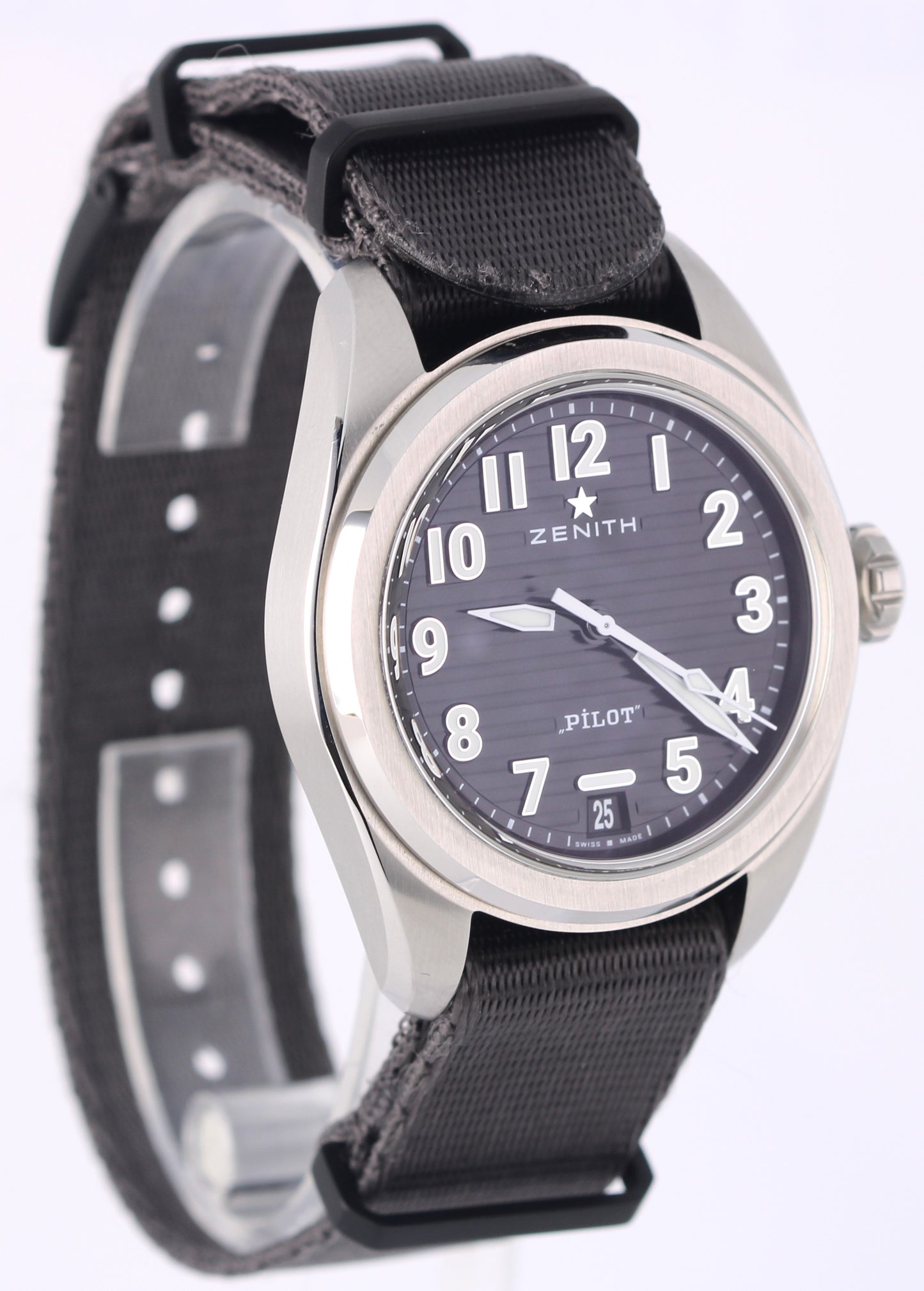 Zenith Pilot Automatic Black Corrugated 40mm 03.4000.3620/21.I001 Watch BOX