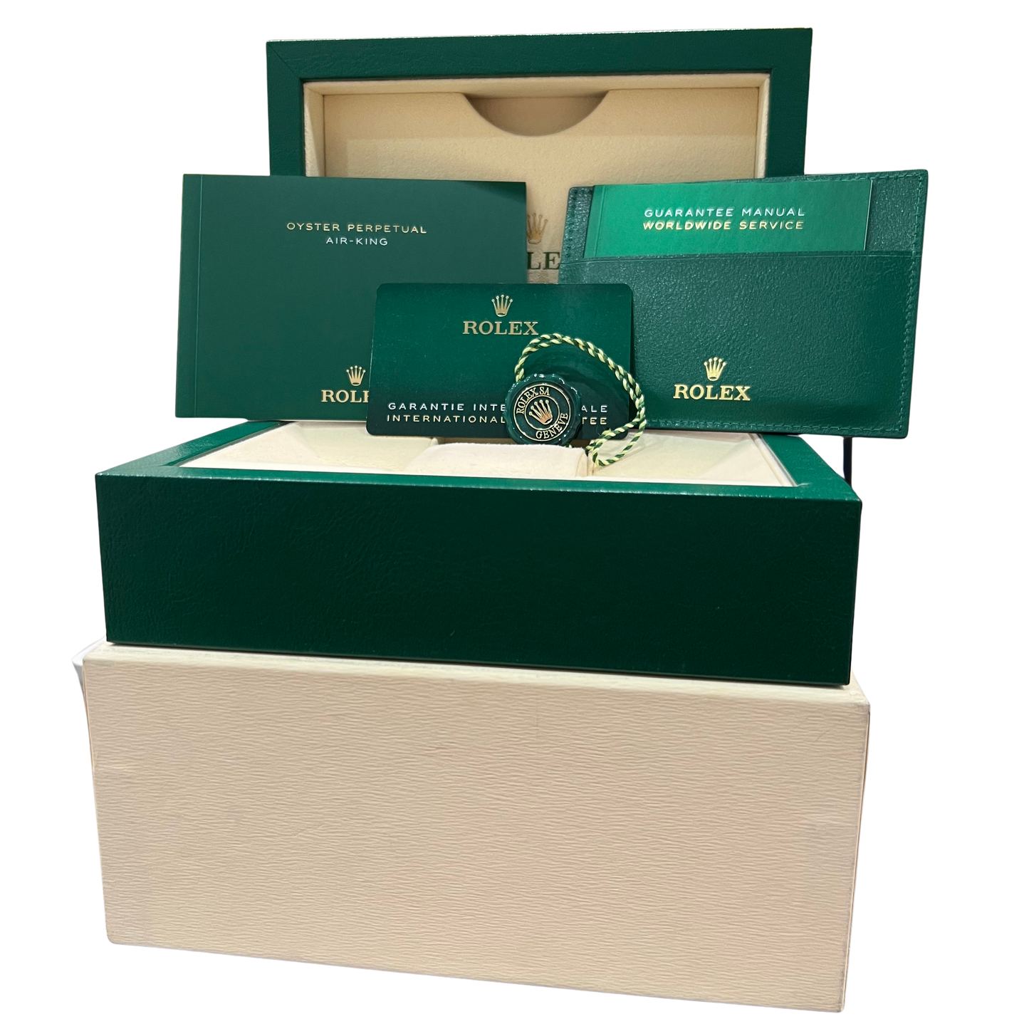 2022 PAPERS Rolex Air-King BLACK Stainless Steel 40mm 126900 Watch BOX
