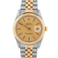 Rolex DateJust 36mm Champagne Jubilee 18K Yellow Gold JUBILEE Steel 16233 Watch