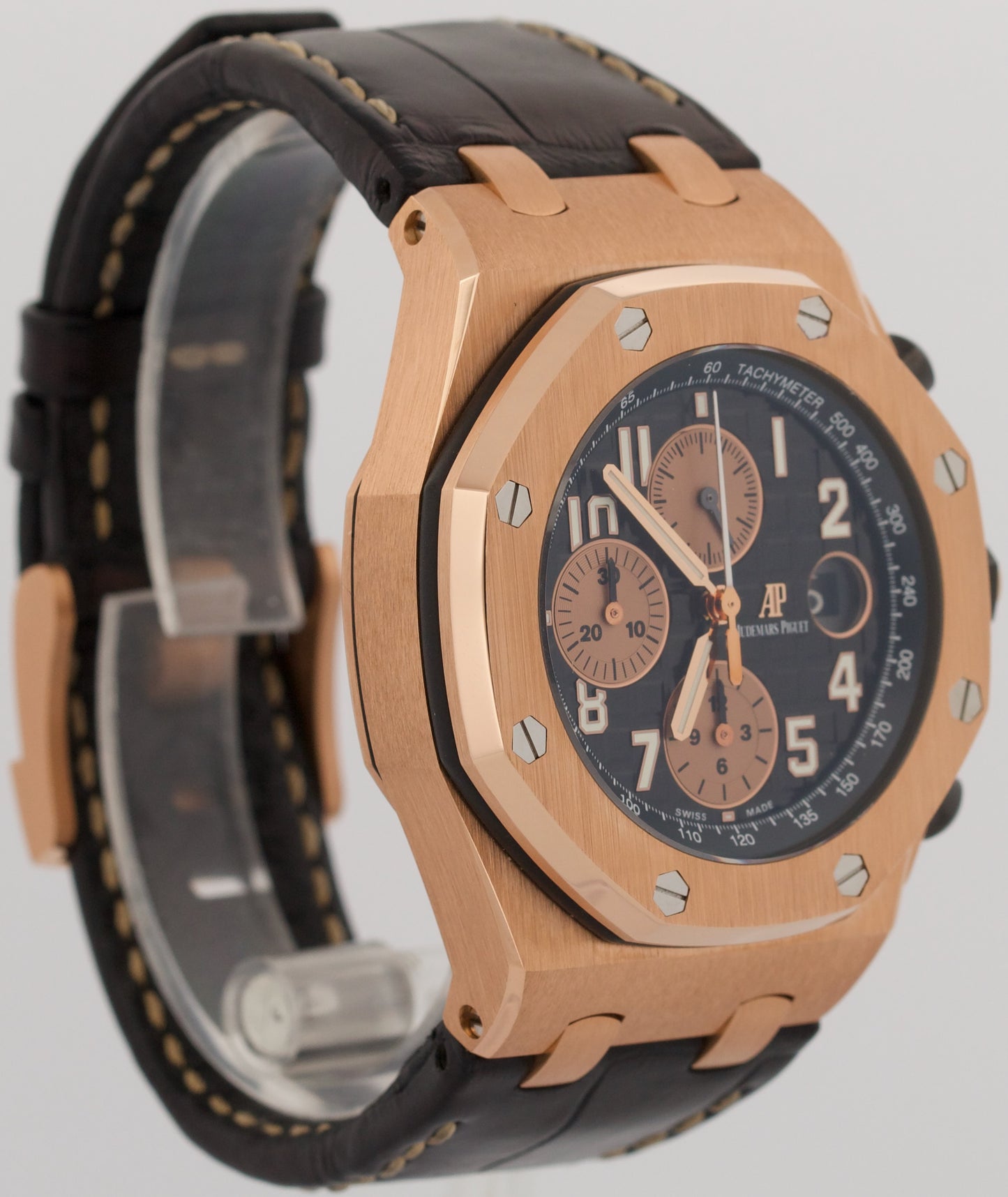 PAPERS Audemars Piguet Royal Oak Offshore BLACK 18K Rose Gold 42mm 26470OR BOX