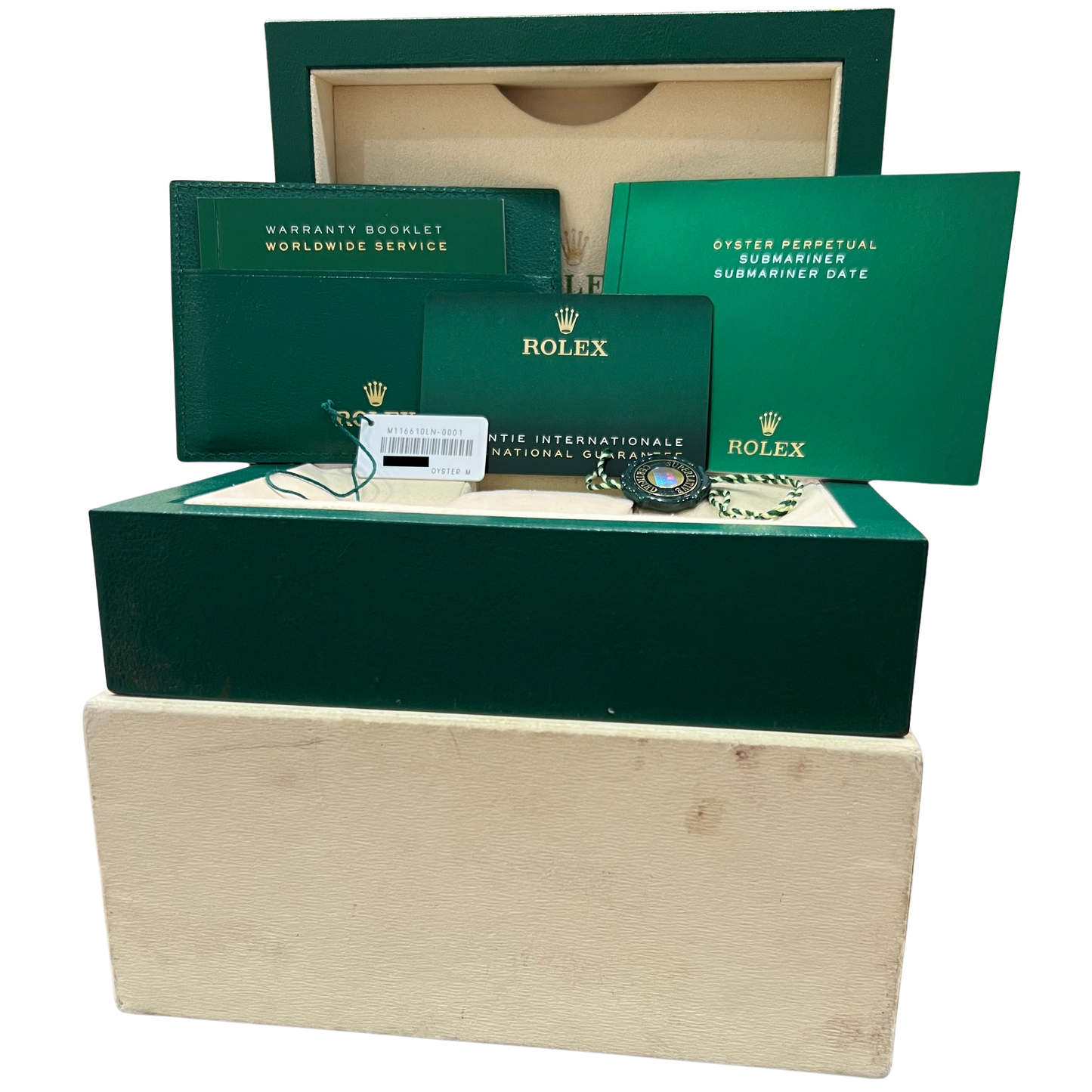 NEW CARD 2020 PAPERS Rolex Submariner Date BLACK Steel 40mm 116610 LN Watch BOX