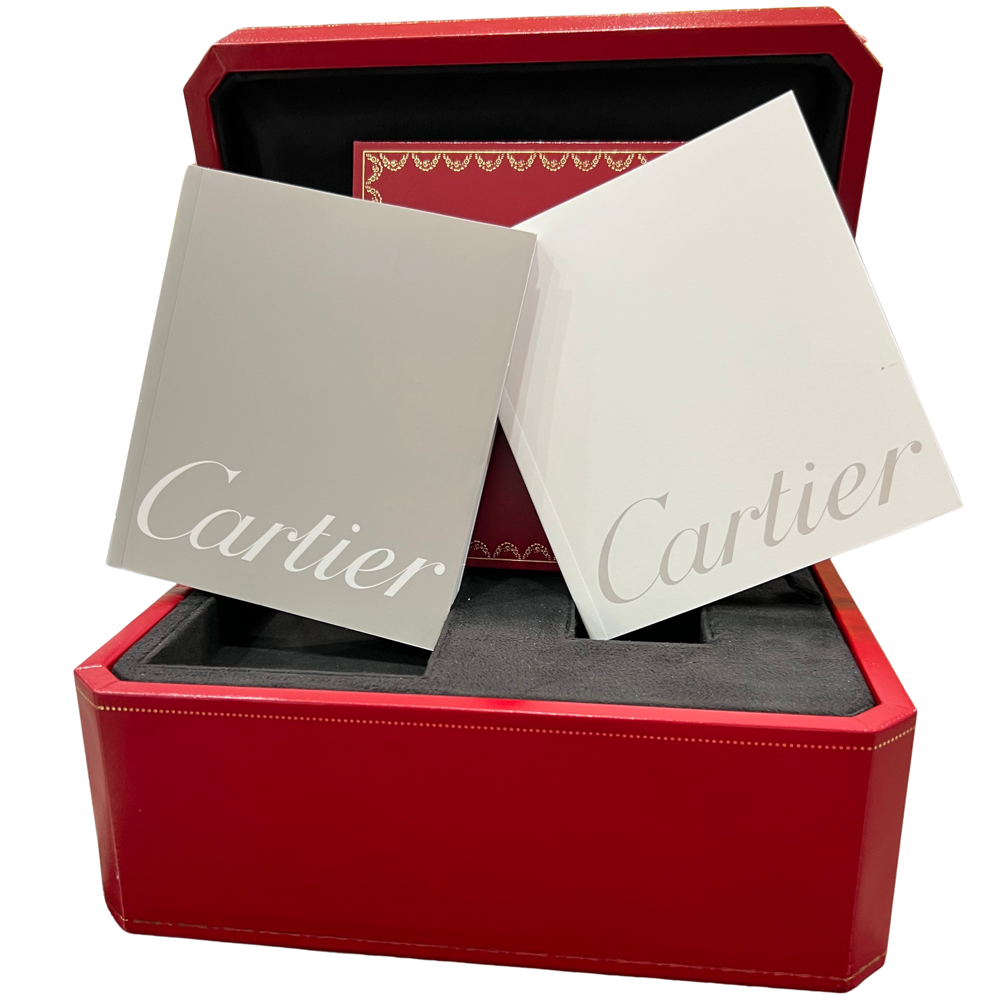 PAPERS Cartier Santos 100 Large WHITE Steel 38mm 2656 / W200737G Watch BOX