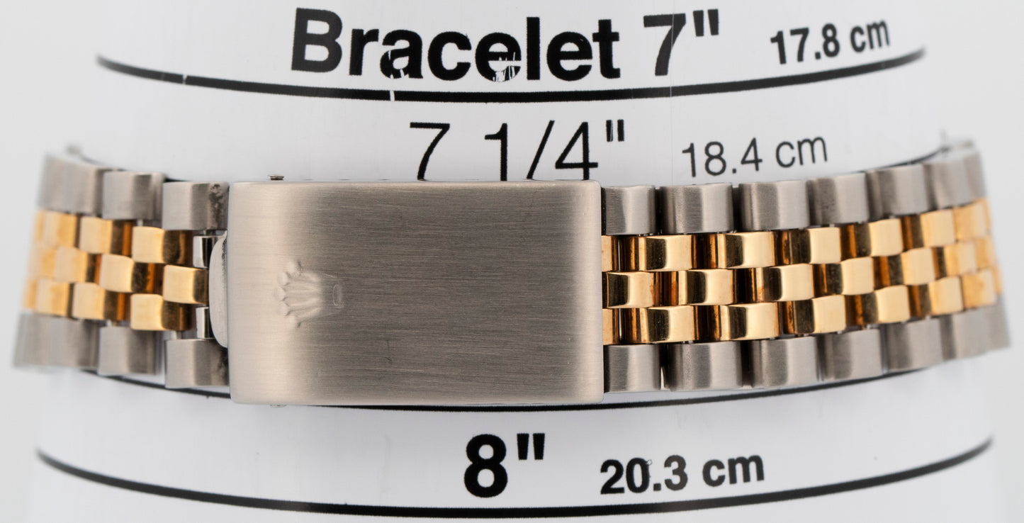 Rolex DateJust 36mm Champagne Jubilee 18K Yellow Gold JUBILEE Steel 16233 Watch