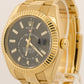 2019 PAPERS Rolex Sky-Dweller BLACK 18K Yellow Gold Fluted 42mm 326938 Watch BOX
