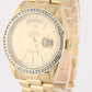 VINTAGE Rolex Day-Date President 18k Gold DIAMOND Champagne 36mm 18038 Watch