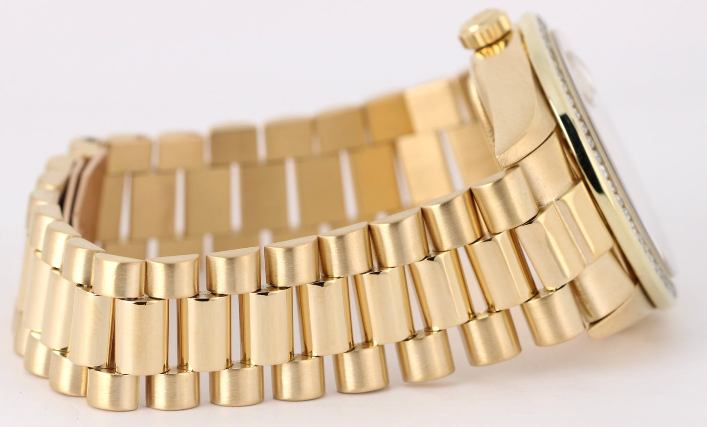 VINTAGE Rolex Day-Date President 18k Gold DIAMOND Champagne 36mm 18038 Watch