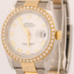 MINT Rolex DateJust WHITE ROMAN DIAMOND 36mm 18K Yellow Gold Oyster Steel 126203