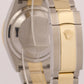 MINT Rolex DateJust WHITE ROMAN DIAMOND 36mm 18K Yellow Gold Oyster Steel 126203