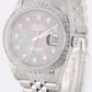 Rolex DateJust 36 Tahitian Mother of Pearl Roman DIAMOND Dial Bezel 16220 Watch