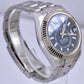 PAPERS Rolex Sky-Dweller 18K White Gold Steel BLUE 42mm Oyster Watch 326934 B+P