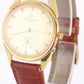 VINTAGE Vacheron Constantin 18k Yellow Gold Silver 33mm 4752 Leather Watch