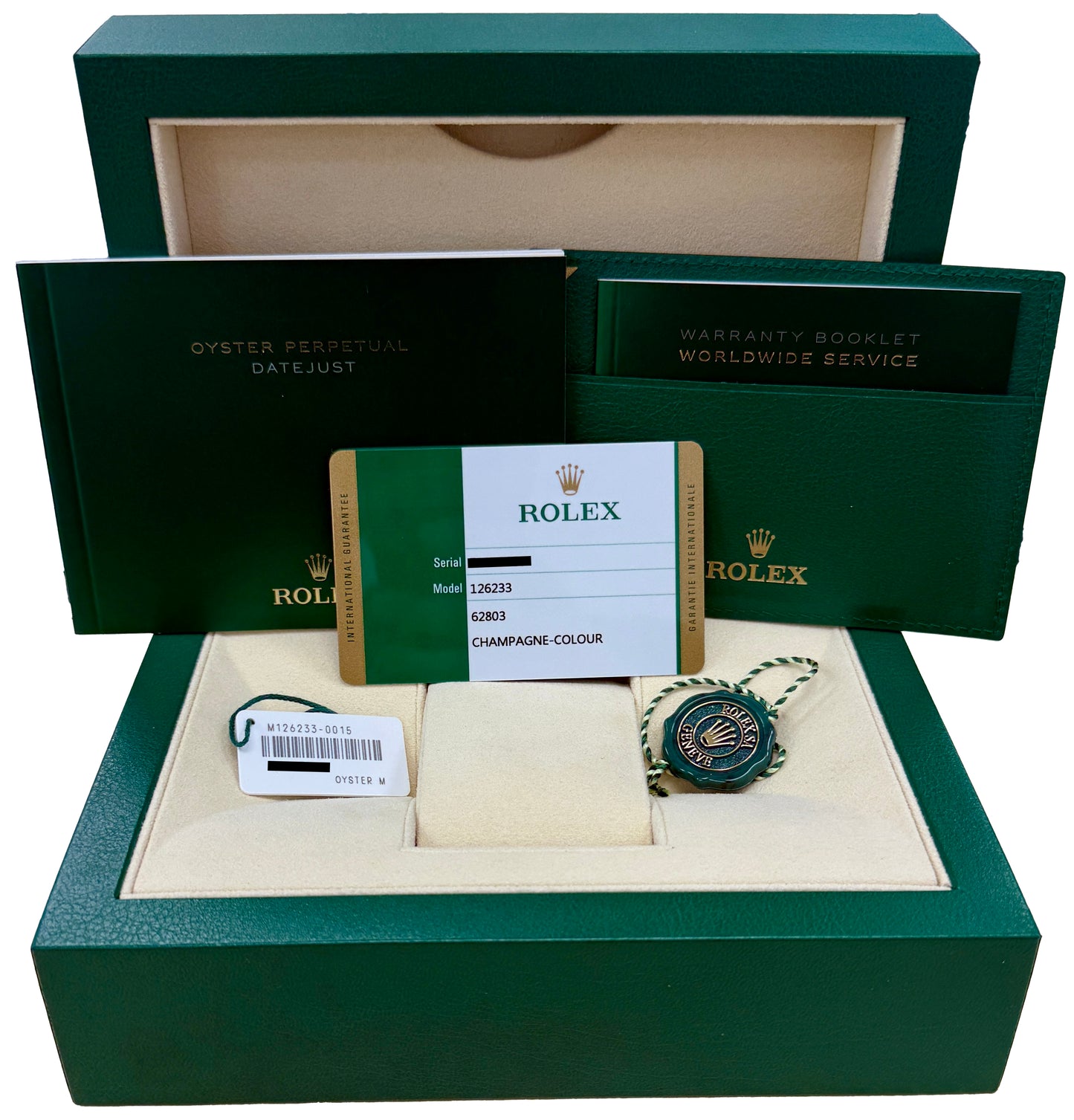 PAPERS Rolex DateJust CHAMPAGNE 36mm Steel Yellow Gold JUBILEE Watch 126233 BOX