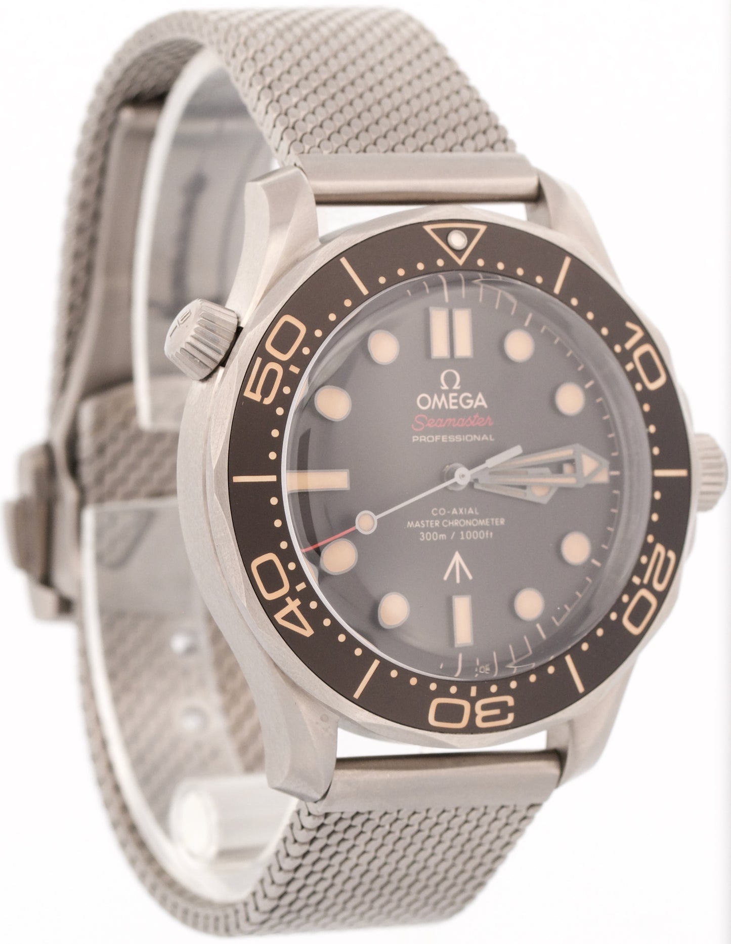 2022 PAPERS Omega Seamaster 007 Bond 42mm Brown TITANIUM 210.92.42.20.01.001 BOX