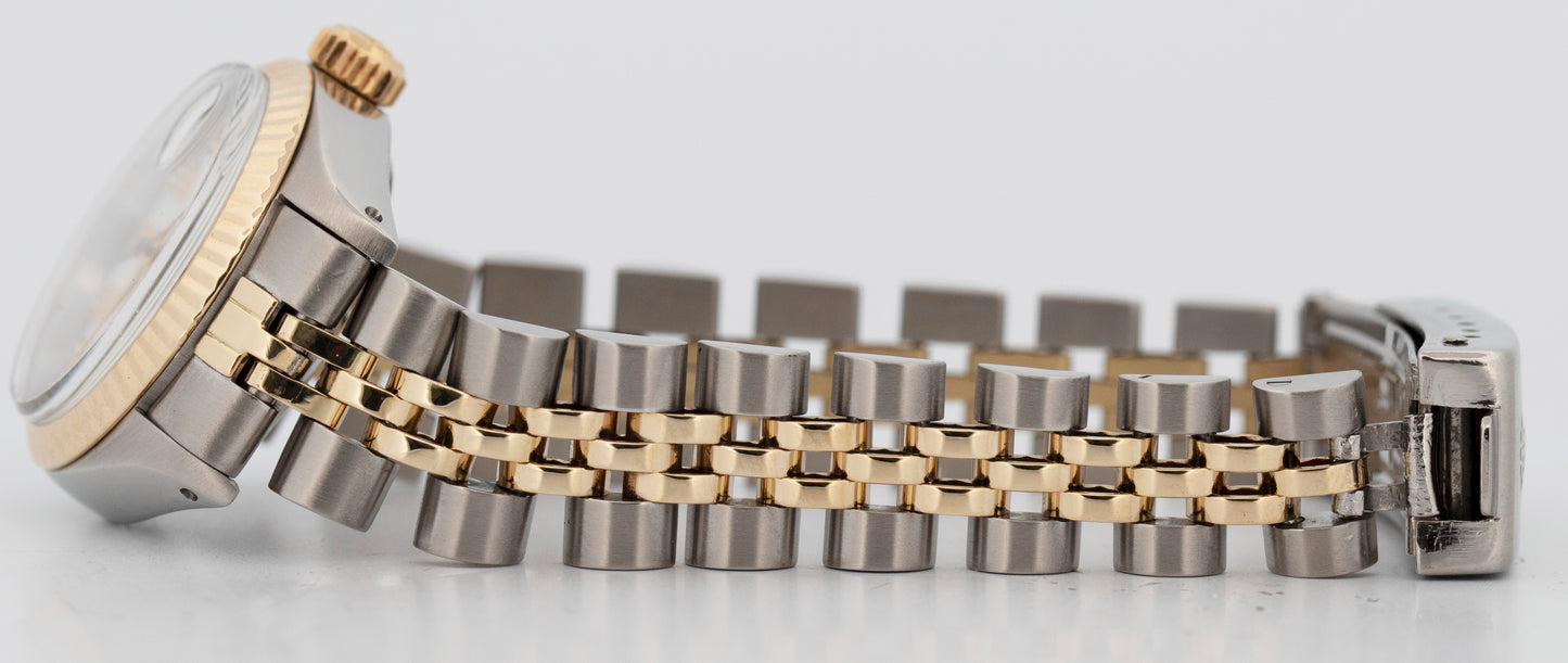 Ladies Rolex DateJust 26mm White DIAMOND Yellow Gold Steel JUBILEE 6917 Watch