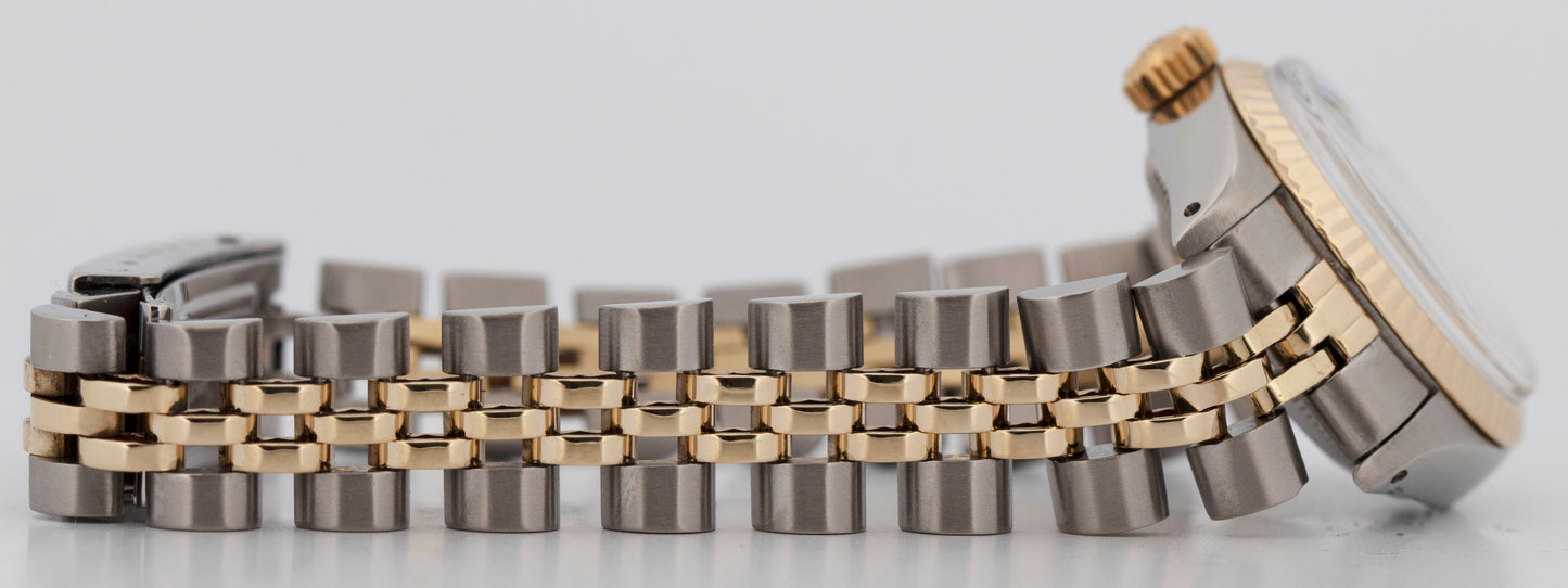 Ladies Rolex DateJust 26mm White DIAMOND Yellow Gold Steel JUBILEE 6917 Watch