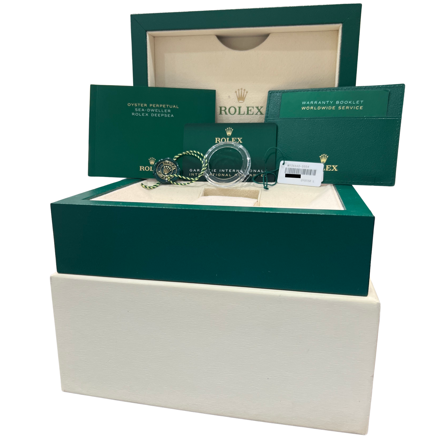 2023 PAPERS Rolex Sea-Dweller Deepsea BLACK Steel 44mm 136660 Watch BOX