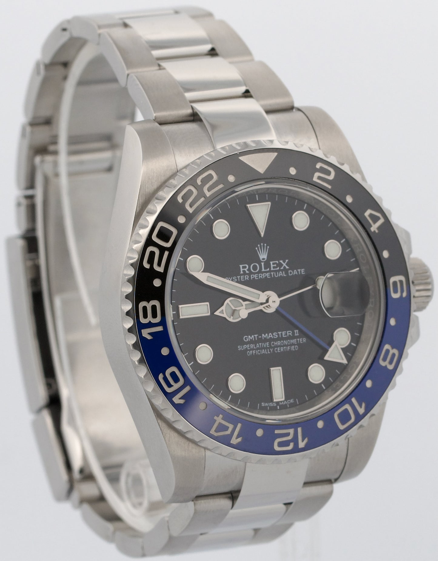2015 PAPERS Rolex GMT-Master II BATMAN Blue Steel Ceramic 40mm 116710 BLNR BOX