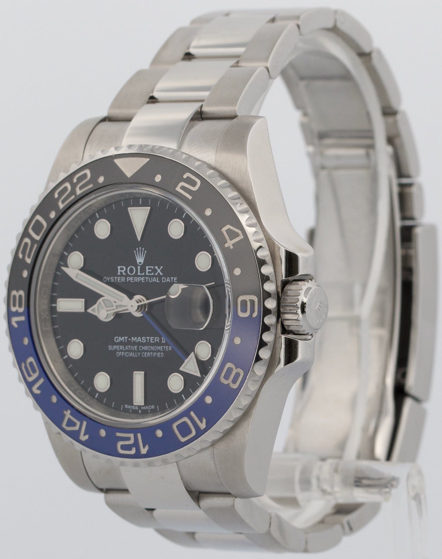 2015 PAPERS Rolex GMT-Master II BATMAN Blue Steel Ceramic 40mm 116710 BLNR BOX