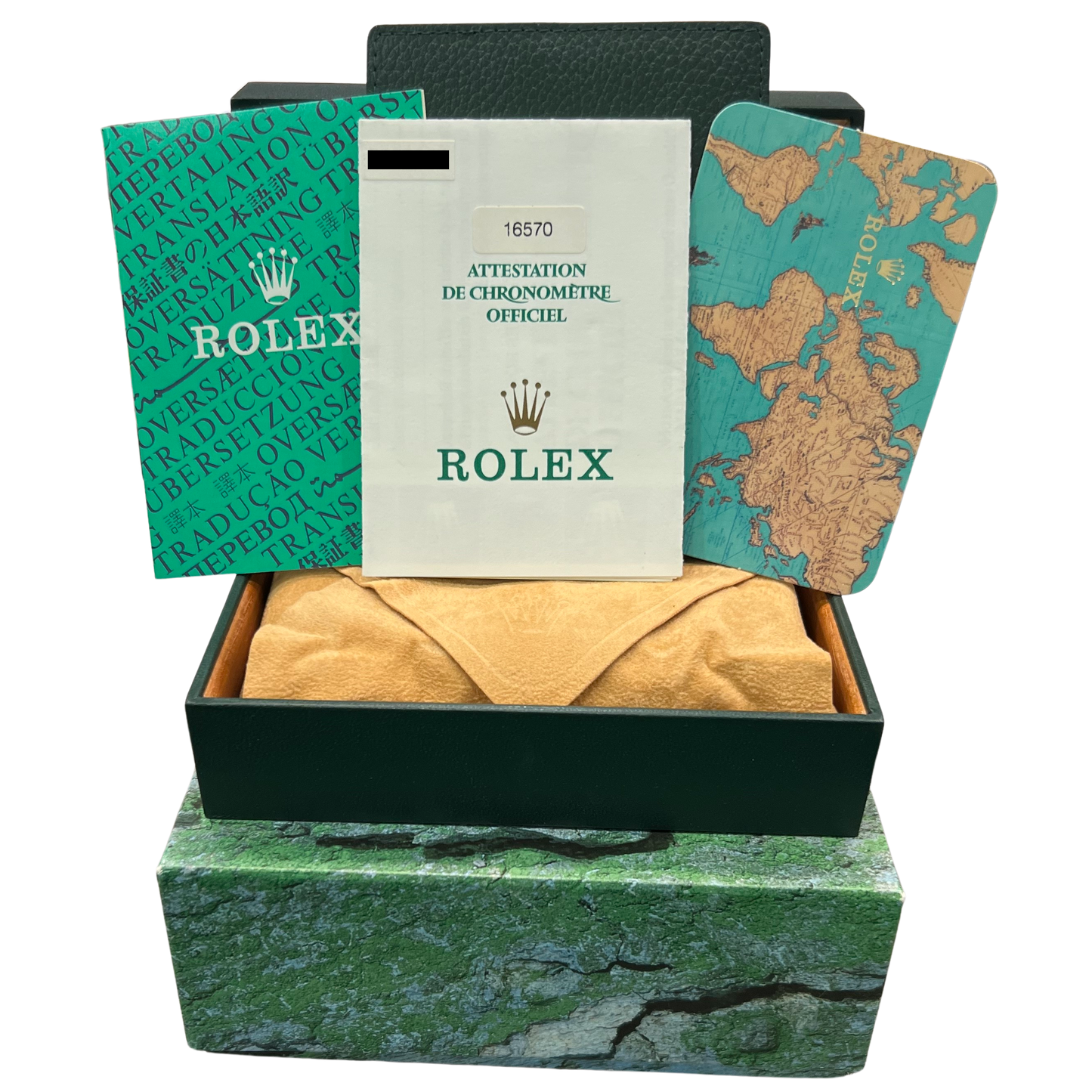 PAPERS Rolex Explorer II WHITE Stainless Steel 40mm 16570 Oyster GMT Watch BOX