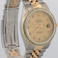 Rolex DateJust 36mm CHAMPAGNE DIAMOND Two-Tone 18K Yellow Gold JUBILEE 16013