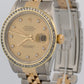 Rolex DateJust 36mm CHAMPAGNE DIAMOND Two-Tone 18K Yellow Gold JUBILEE 16013
