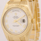 MINT Rolex Day-Date II President 41mm WHITE ROMAN 18K Yellow Gold 218238 BOX