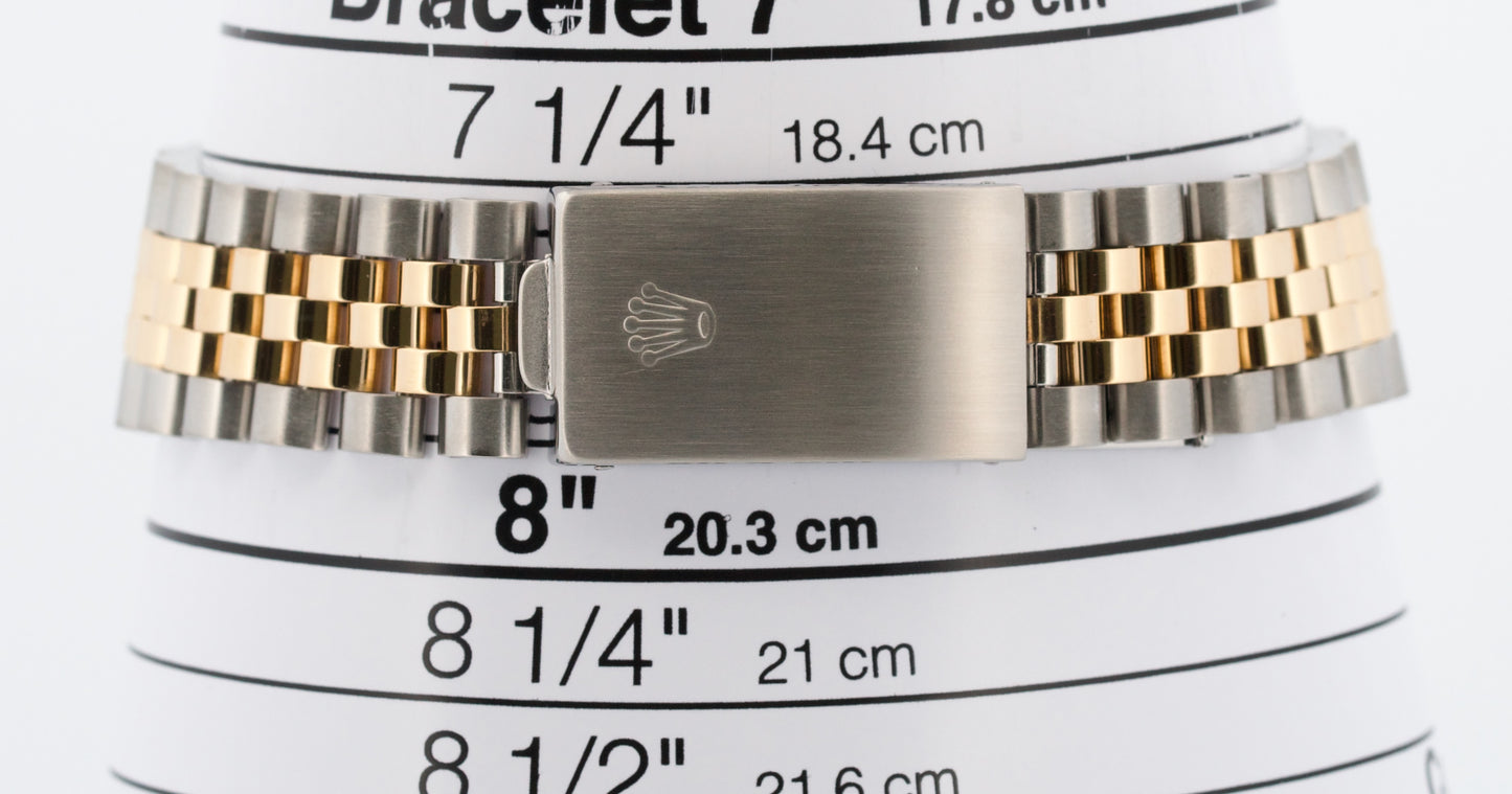 Rolex DateJust 36mm CHAMPAGNE DIAMOND Two-Tone 18K Yellow Gold JUBILEE 16013