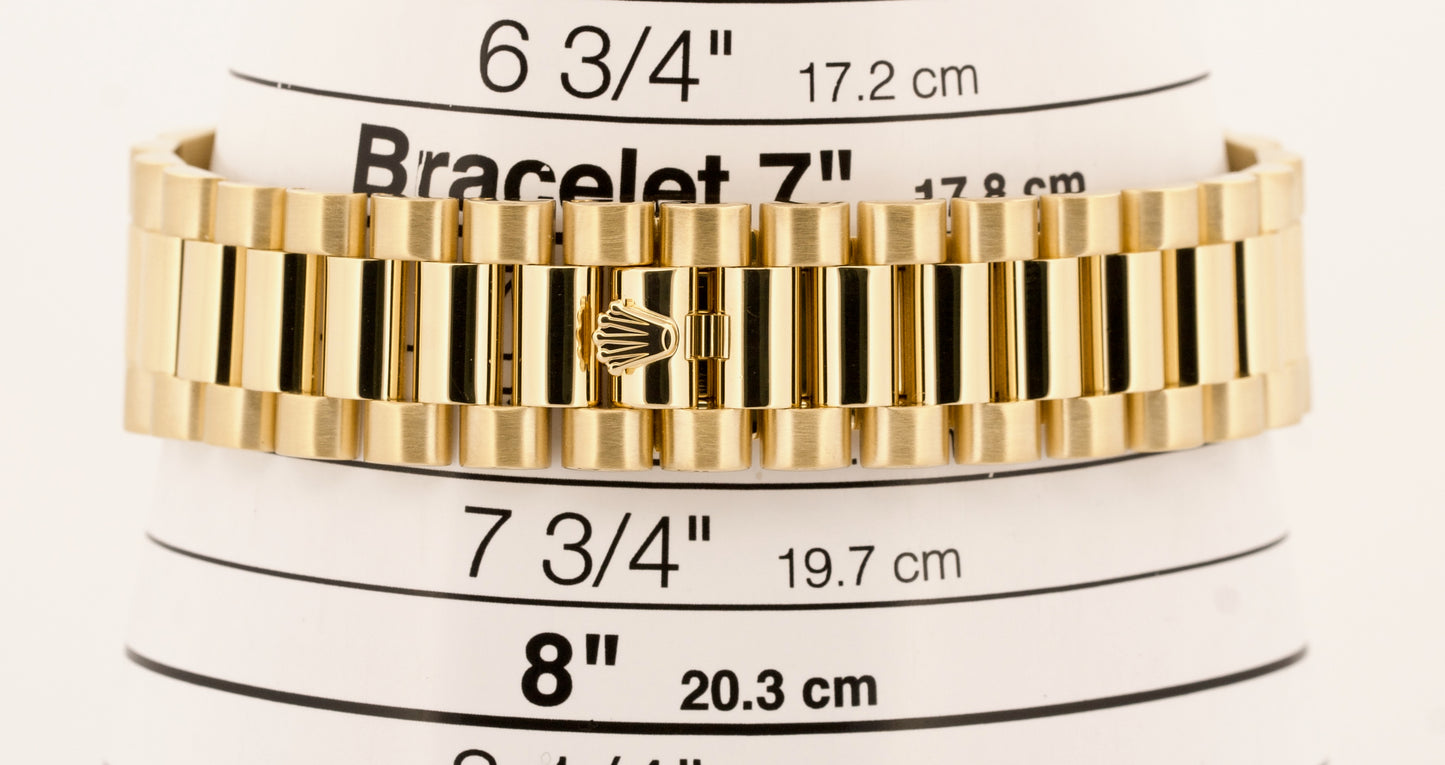 MINT Rolex Day-Date II President 41mm WHITE ROMAN 18K Yellow Gold 218238 BOX
