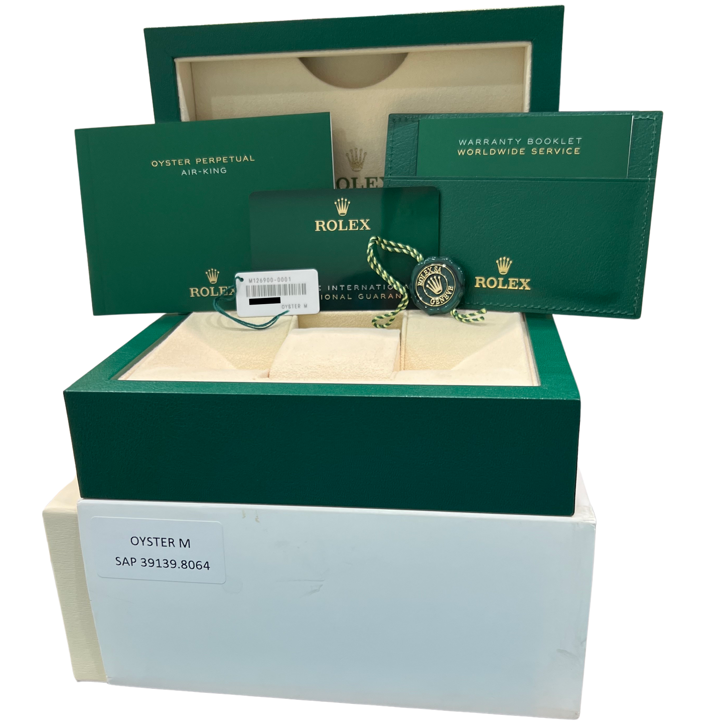 2024 PAPERS Rolex Air-King BLACK Stainless Steel 40mm 126900 Watch BOX