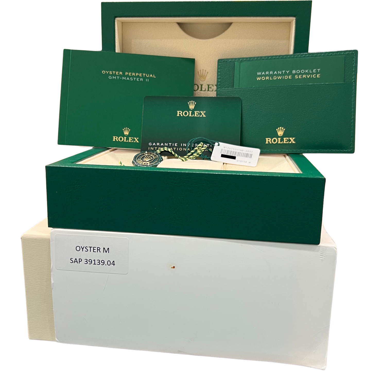 2022 PAPERS Rolex GMT-Master II 'SPRITE' BLACK Steel 40mm 126720 VTNR Watch BOX