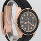 Rolex Yacht-Master BLACK 18K Rose Gold OYSTERFLEX Rubber Everose 40mm 116655