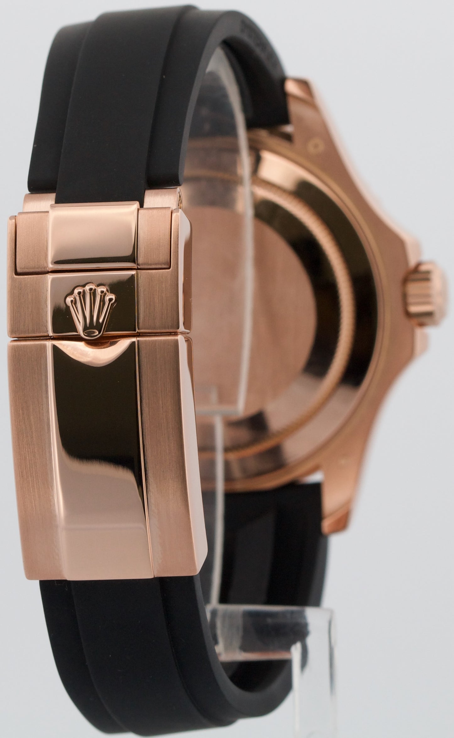 Rolex Yacht-Master BLACK 18K Rose Gold OYSTERFLEX Rubber Everose 40mm 116655