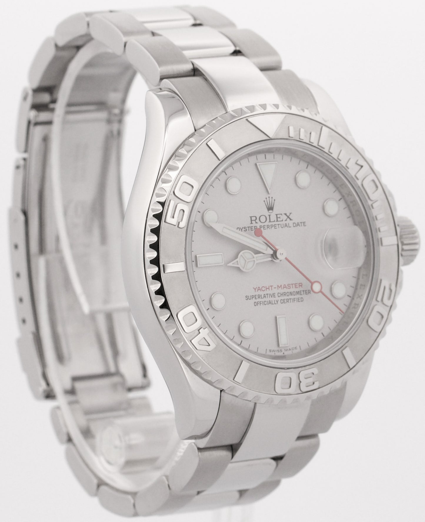 Rolex Yacht-Master PLATINUM Stainless Steel REHAUT 40mm Oyster YM1 Watch 16622