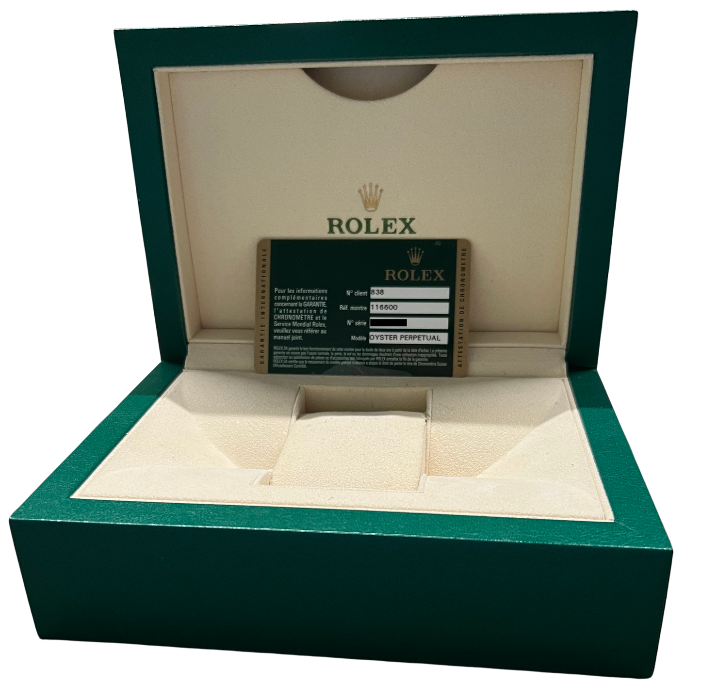2015 PAPERS Rolex Sea-Dweller 'SD4K' BLACK Steel 40mm 116600 Watch BOX