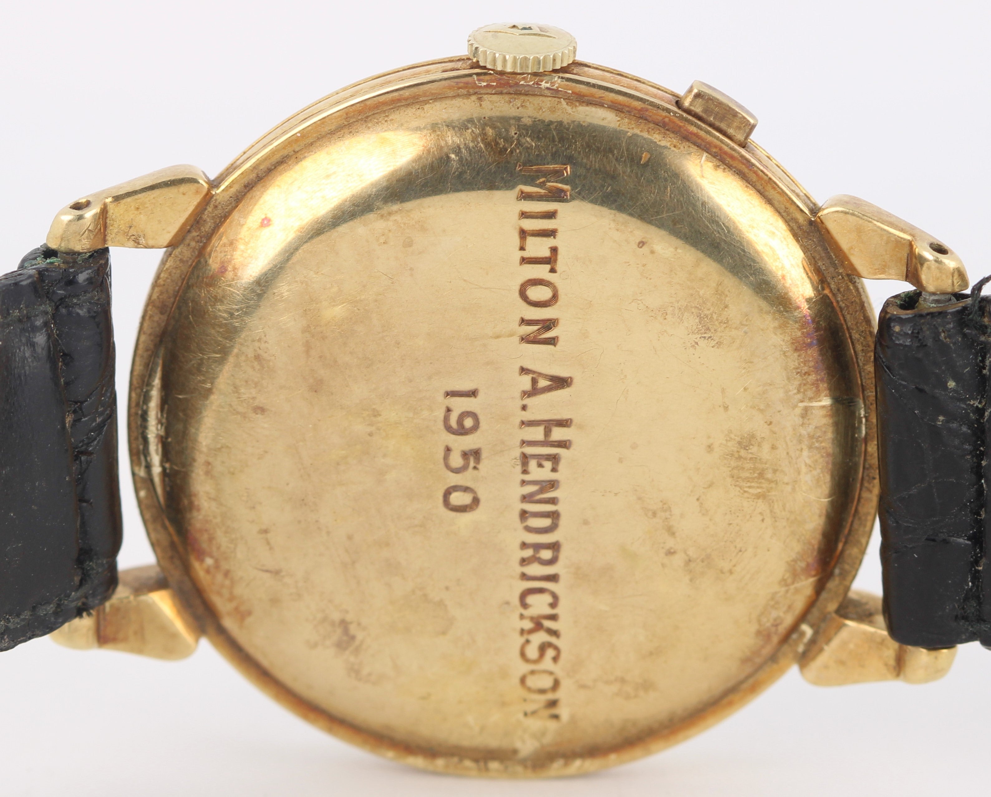 VINTAGE Tiffany & Co Chronograph 14k Yellow Gold Silver 35mm 44870