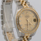 Rolex DateJust FACTORY CHAMPAGNE DIAMOND 31mm 18K Gold SUPER JUBILEE 178383