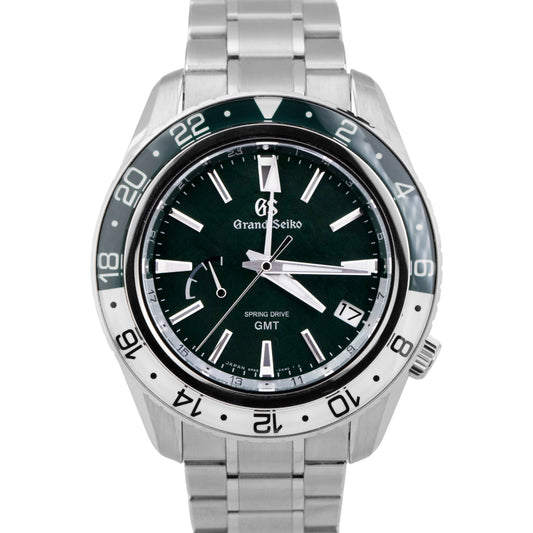 2023 PAPERS Grand Seiko Sport GMT Spring Drive 44mm Green Steel SBGE295G BOX