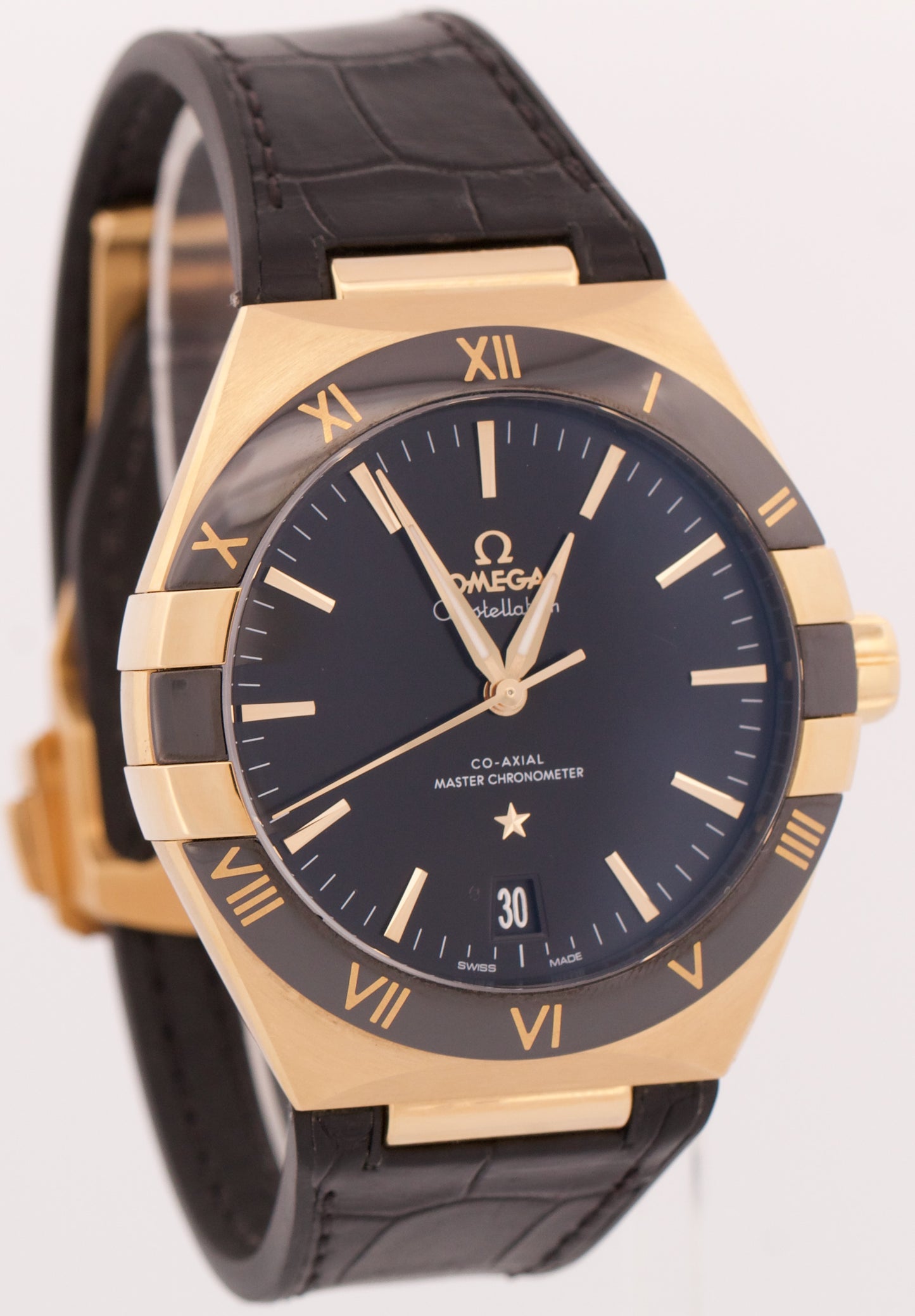 PAPERS Omega Constellation BLACK 18K Yellow Gold 41mm 131.63.41.21.01.001 BOX