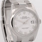 Rolex DateJust 36mm WHITE ROMAN Stainless Steel SMOOTH Oyster 126200 Watch