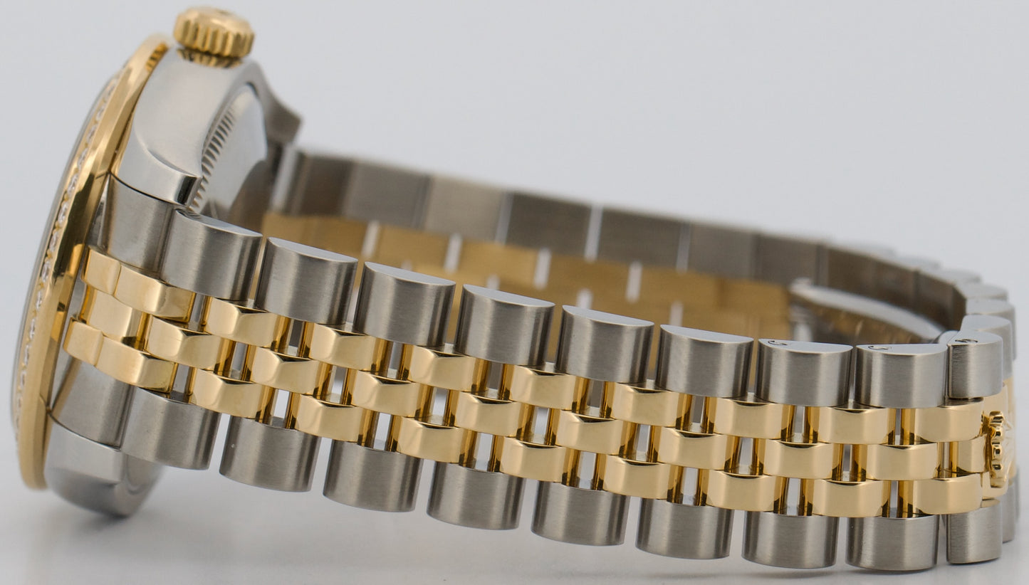 Rolex DateJust FACTORY CHAMPAGNE DIAMOND 31mm 18K Gold SUPER JUBILEE 178383
