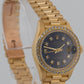 Ladies 1995 Rolex DateJust President BLUE DIAMOND 18K Yellow Gold 26mm 69178