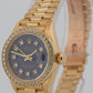 Ladies 1995 Rolex DateJust President BLUE DIAMOND 18K Yellow Gold 26mm 69178