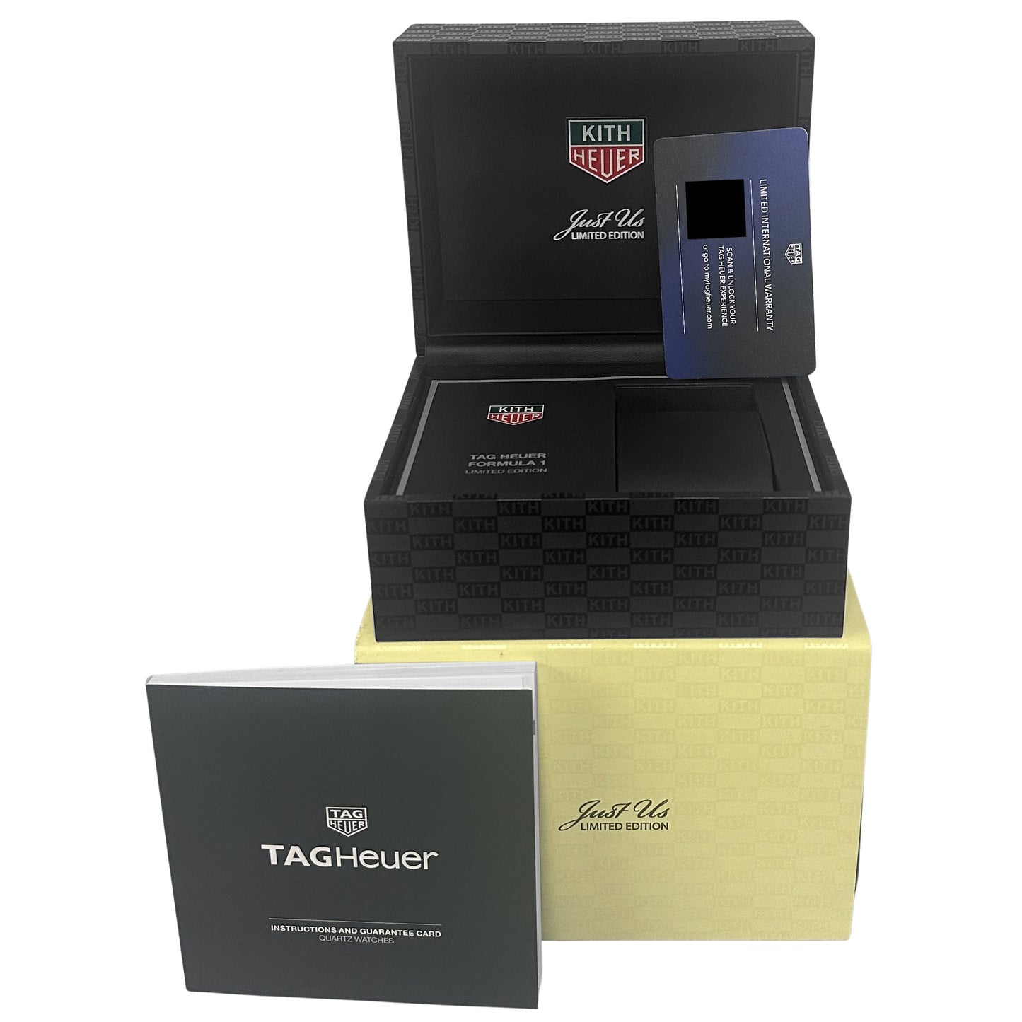 2024 PAPERS Tag Heuer KITH Formula 1 Eggshell 35mm BLACK BEZEL WA121F.BA0023 BOX