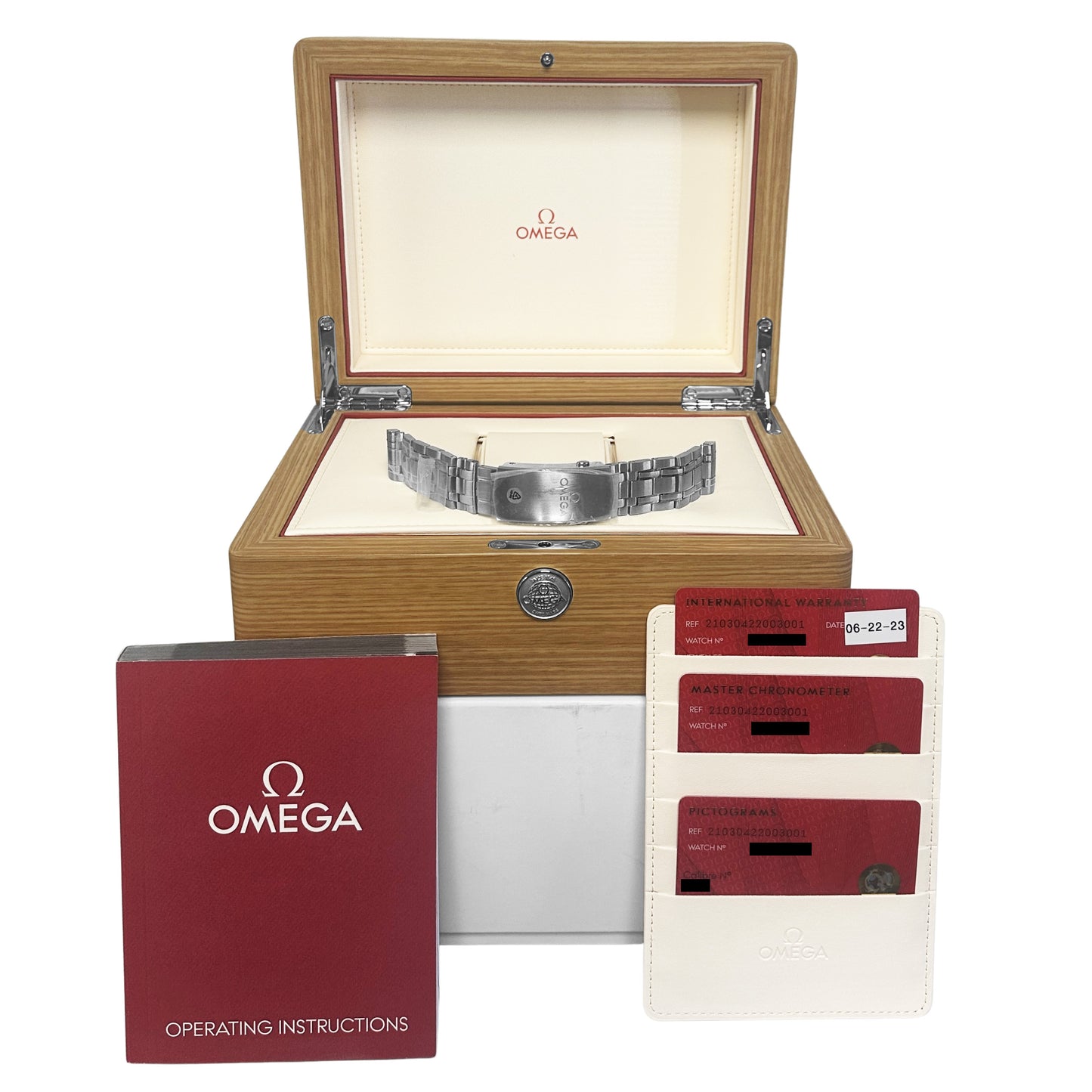 2023 PAPERS Omega Seamaster Steel BLUE WAVE 42mm 210.30.42.20.03.001 Watch BOX