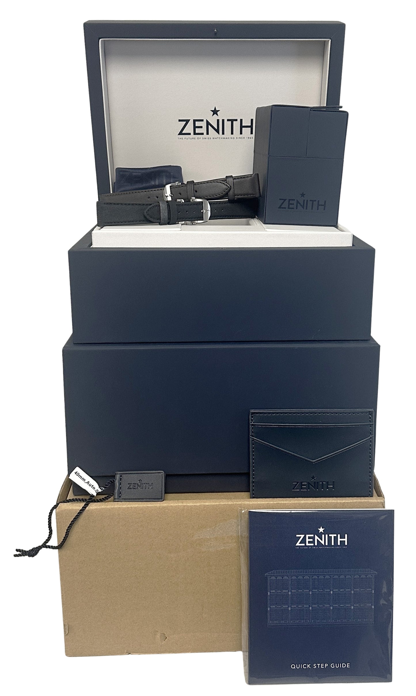 Zenith Pilot Automatic Black Corrugated 40mm 03.4000.3620/21.I001 Watch BOX
