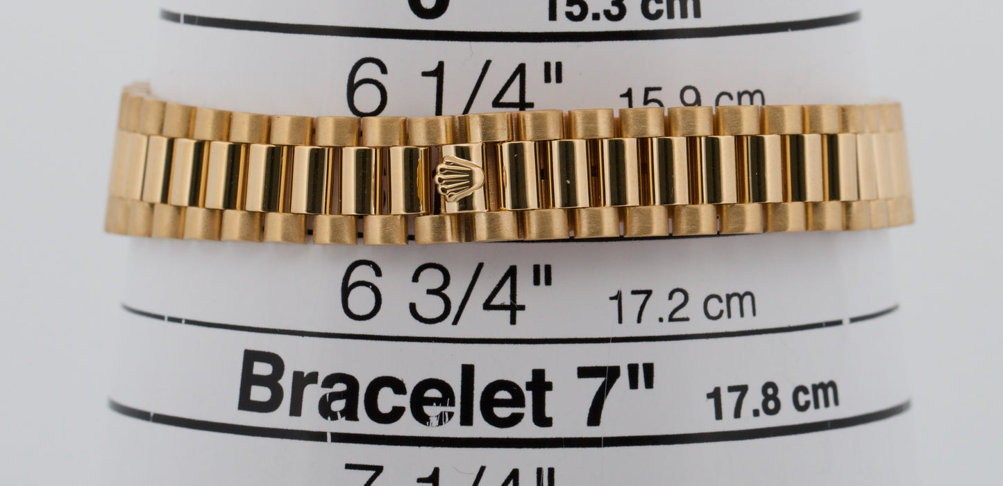 Ladies 1995 Rolex DateJust President BLUE DIAMOND 18K Yellow Gold 26mm 69178